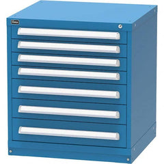 Vidmar - 7 Drawer, 124 Compartment Bright Blue Steel Modular Storage Cabinet - Benchmark Tooling
