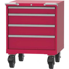 LISTA - 4 Drawer, 45 Compartment Bright Blue Steel Modular Storage Cabinet - Benchmark Tooling