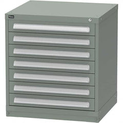 Vidmar - 7 Drawer, 124 Compartment Vidmar Green Steel Modular Storage Cabinet - Benchmark Tooling