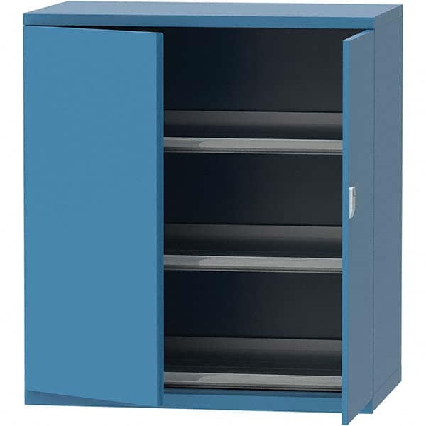 LISTA - 99 Compartment Bright Blue Steel Modular Storage Cabinet - Benchmark Tooling