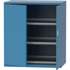 LISTA - 99 Compartment Bright Blue Steel Modular Storage Cabinet - Benchmark Tooling