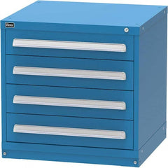 Vidmar - 4 Drawer, 344 Compartment Bright Blue Steel Modular Storage Cabinet - Benchmark Tooling