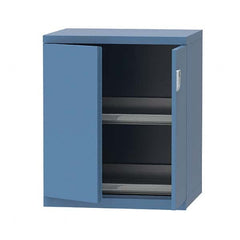 LISTA - 7 Drawer, 124 Compartment Bright Blue Steel Modular Storage Cabinet - Benchmark Tooling