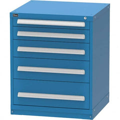 Vidmar - 5 Drawer Bright Blue Steel Modular Storage Cabinet - Benchmark Tooling
