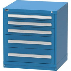 Vidmar - 5 Drawer Bright Blue Steel Modular Storage Cabinet - Benchmark Tooling