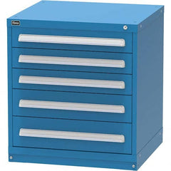 Vidmar - 5 Drawer, 344 Compartment Bright Blue Steel Modular Storage Cabinet - Benchmark Tooling