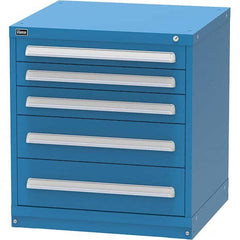 Vidmar - 5 Drawer Bright Blue Steel Modular Storage Cabinet - Benchmark Tooling