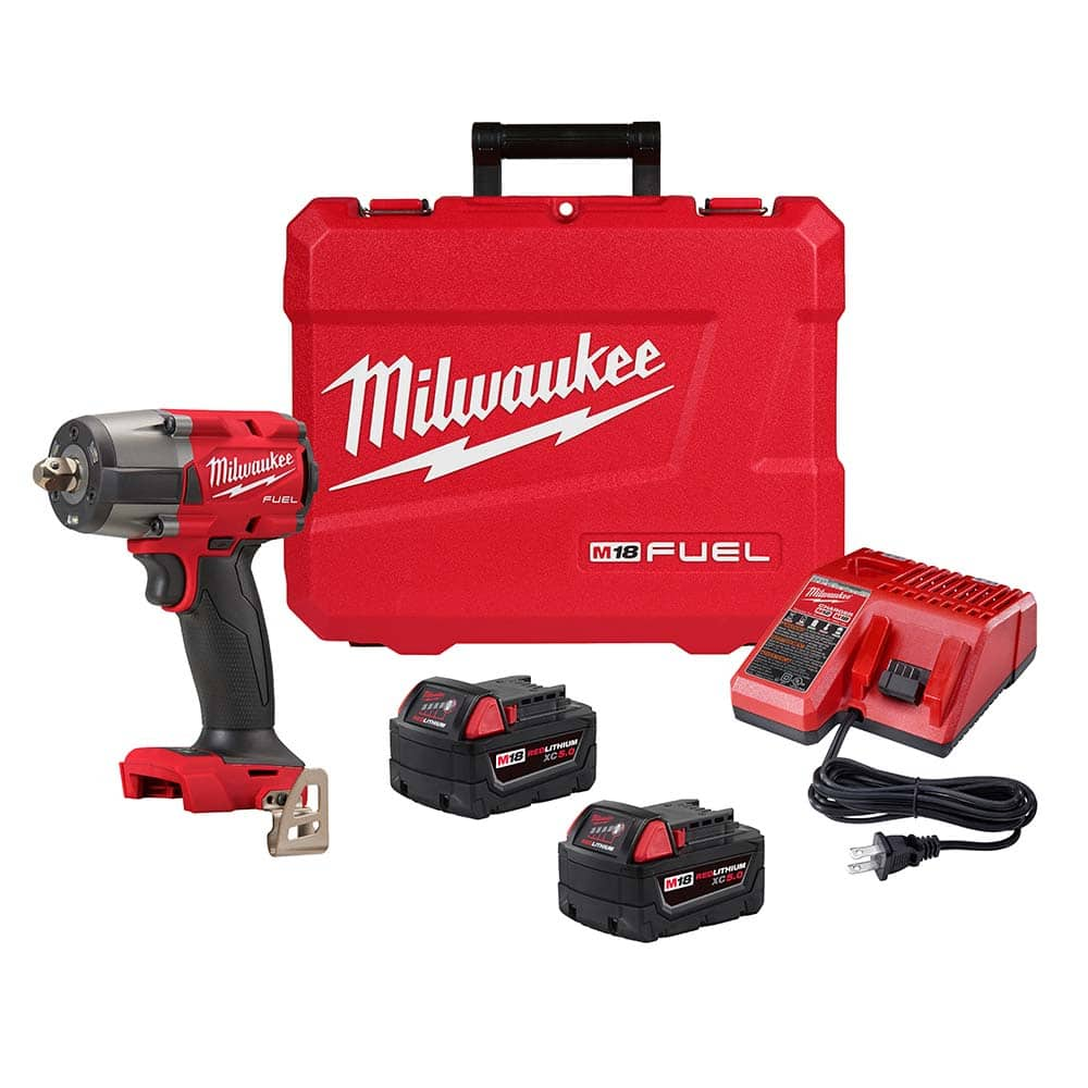 Milwaukee Tool - Cordless Impact Wrenches & Ratchets Voltage: 18.00 Drive Size (Inch): 1/2 - Benchmark Tooling