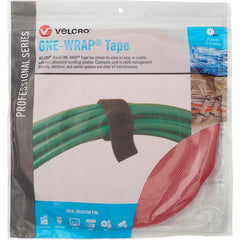 Velcro Brand - Cable Ties; Cable Tie Type: Reusable Cable Tie ; Material: Hook and Loop ; Color: Red ; Overall Length (Feet): 75 ; Overall Length (Decimal Inch): 300.00000 ; Maximum Bundle Diameter (Inch): 0.75 - Exact Industrial Supply