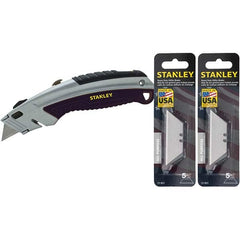 Utility Knife: Retractable Cast Metal Handle, 11-921, 11-937, 11-700, 11-987, 11-983 & 11-961 Replacement Blade