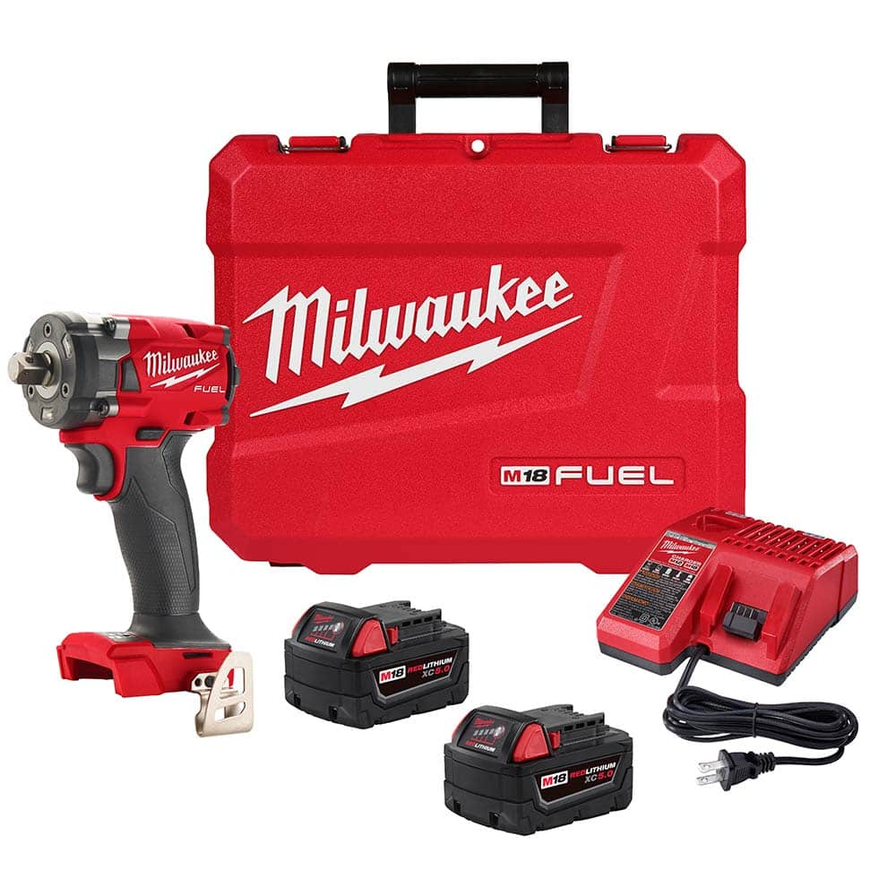 Milwaukee Tool - Cordless Impact Wrenches & Ratchets Voltage: 18.00 Drive Size (Inch): 1/2 - Benchmark Tooling