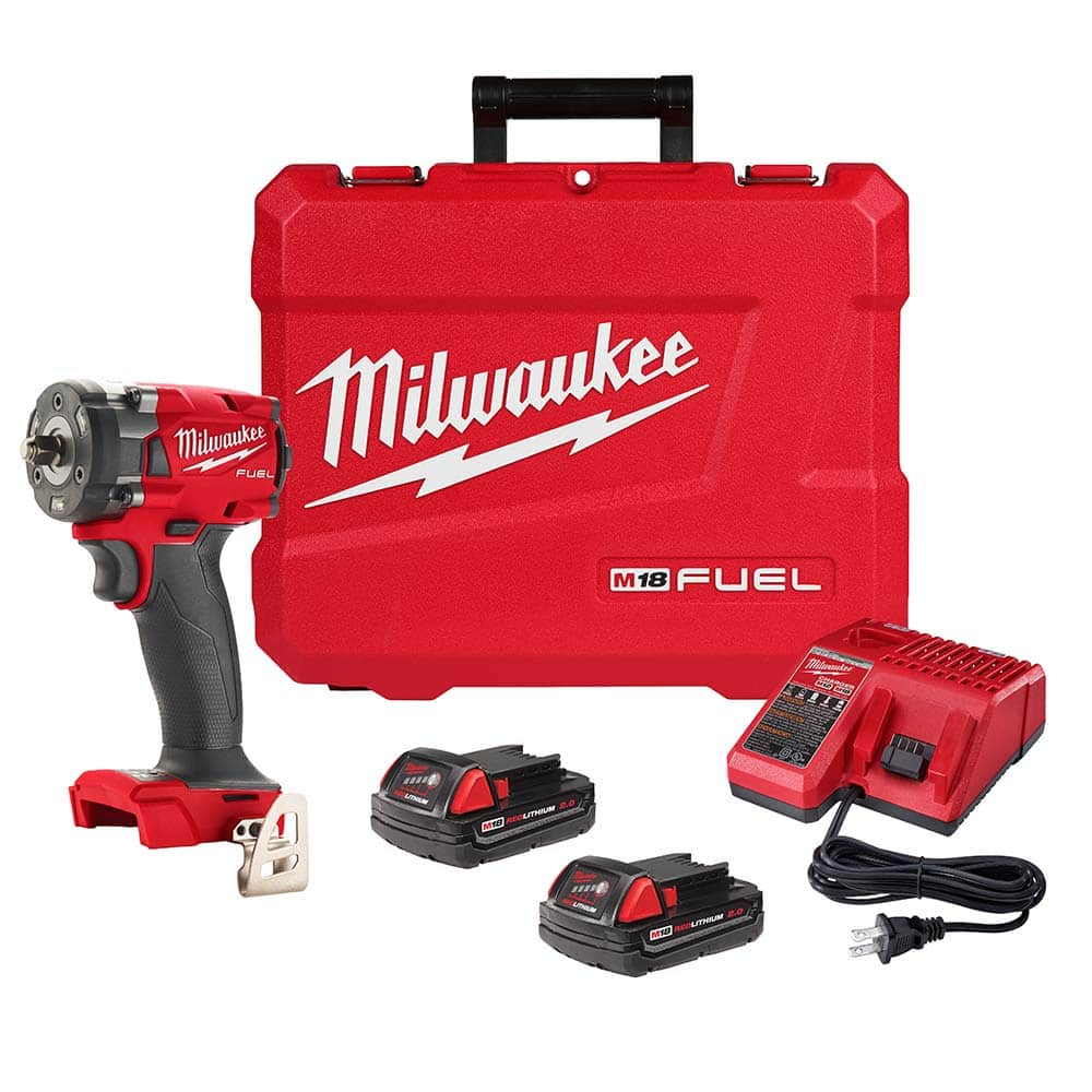 Milwaukee Tool - Cordless Impact Wrenches & Ratchets Voltage: 18.00 Drive Size (Inch): 3/8 - Benchmark Tooling