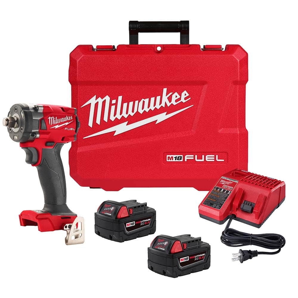 Milwaukee Tool - Cordless Impact Wrenches & Ratchets Voltage: 18.00 Drive Size (Inch): 1/2 - Benchmark Tooling