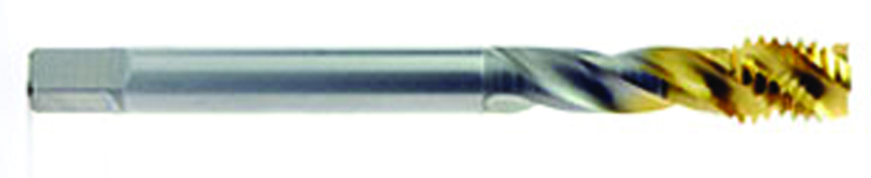 M8x1.25 0 Fl D6 HSSE Spiral Fl Tap-- TiN - Benchmark Tooling