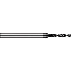 Harvey Tool - Brad-Point Drill Bits; Drill Bit Size (Decimal Inch): 0.0625 ; Drill Bit Size (mm): 1.5870 ; Drill Bit Size (Inch): 1/16 ; Drill Bit Material: Solid Carbide ; Drill Bit Finish/Coating: Amorphous Diamond ; Flute Length (Inch): 0.413 - Exact Industrial Supply