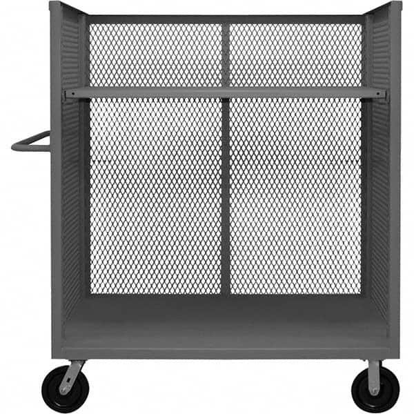 Durham - 3,000 Lb Capacity 1-Shelf 3-Sided Mesh Truck - Benchmark Tooling