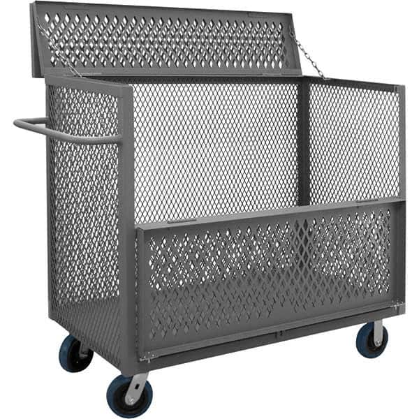 Durham - 3,600 Lb Capacity 1-Shelf 3-Sided Mesh Truck - Benchmark Tooling