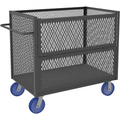 Durham - 3,600 Lb Capacity 1-Shelf 3-Sided Mesh Truck - Benchmark Tooling