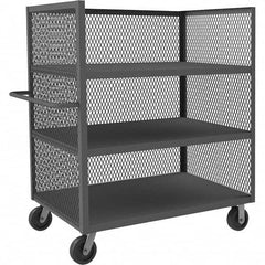 Durham - 3,000 Lb Capacity 3-Shelf 3-Sided Mesh Truck - Benchmark Tooling