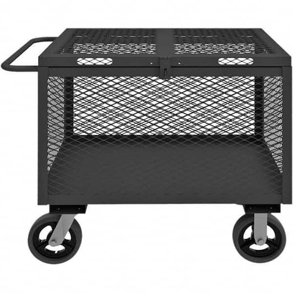 Durham - 2,000 Lb Capacity 1-Shelf 4-Sided Mesh Box Truck - Benchmark Tooling