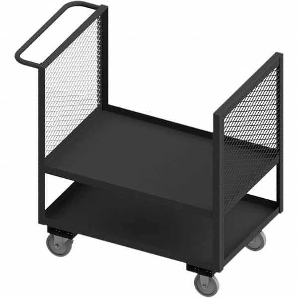 Durham - 1,200 Lb Capacity 2-Shelf 2-Sided Mesh Truck - Exact Industrial Supply