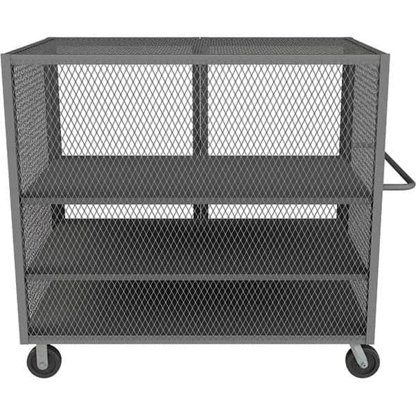 Durham - 2,000 Lb Capacity 3-Shelf Security Mesh Truck - Benchmark Tooling