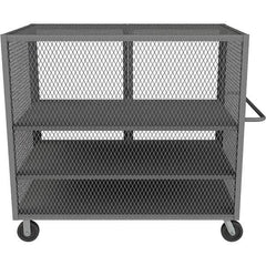 Durham - 2,000 Lb Capacity 3-Shelf Security Mesh Truck - Benchmark Tooling