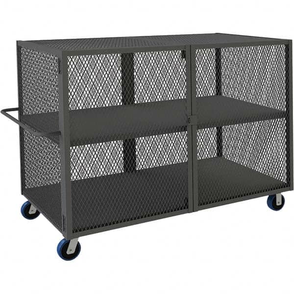 Durham - 2,000 Lb Capacity 2-Shelf Security Mesh Truck - Benchmark Tooling