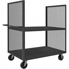 Durham - 2,000 Lb Capacity 2-Shelf 2-Sided Mesh Truck - Benchmark Tooling
