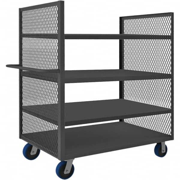 Durham - 2,000 Lb Capacity 4-Shelf 2-Sided Mesh Truck - Benchmark Tooling