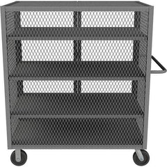 Durham - 2,000 Lb Capacity 4-Shelf Security Mesh Truck - Benchmark Tooling
