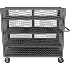 Durham - 2,000 Lb Capacity 4-Shelf Security Mesh Truck - Benchmark Tooling