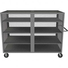 Durham - 2,000 Lb Capacity 4-Shelf Security Mesh Truck - Benchmark Tooling
