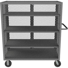 Durham - 2,000 Lb Capacity 4-Shelf Security Mesh Truck - Benchmark Tooling