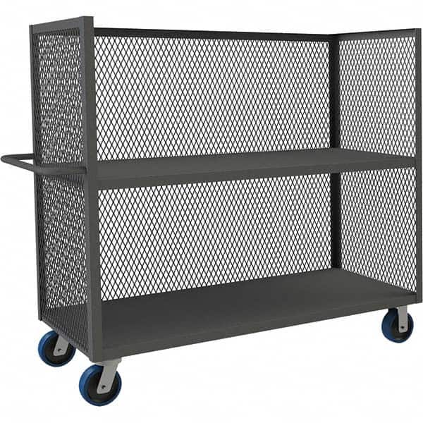 Durham - 3,600 Lb Capacity 2-Shelf 3-Sided Mesh Truck - Benchmark Tooling