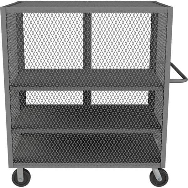 Durham - 2,000 Lb Capacity 3-Shelf Security Mesh Truck - Benchmark Tooling