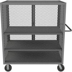 Durham - 2,000 Lb Capacity 3-Shelf Security Mesh Truck - Benchmark Tooling