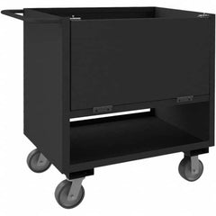 Durham - 2,000 Lb Capacity 2-Shelf 4-Sided Solid Box Truck - Benchmark Tooling