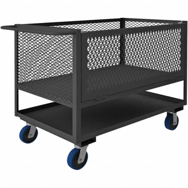 Durham - 2,000 Lb Capacity 2-Shelf 4-Sided Mesh Box Truck - Benchmark Tooling