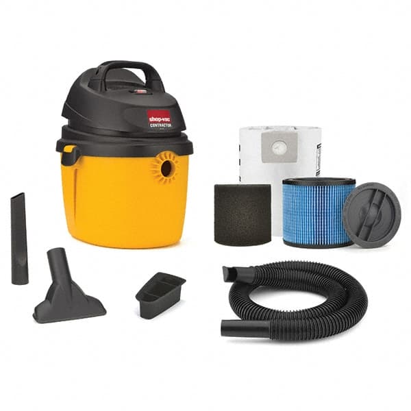 Wet/Dry Vacuum: Electric, 2.5 gal, 8 A Plastic Tank, Cord Included