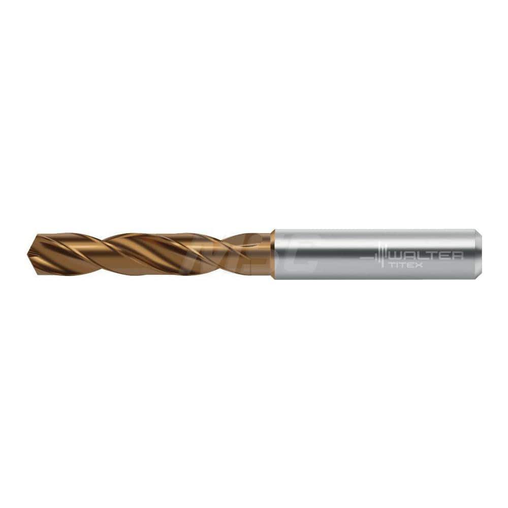 Screw Machine Length Drill Bit: 0.3281″ Dia, 140 °, Solid Carbide Coated, Right Hand Cut, Spiral Flute, Straight-Cylindrical Shank, Series DC160