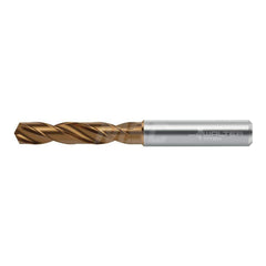 Screw Machine Length Drill Bit: 0.5512″ Dia, 140 °, Solid Carbide Coated, Right Hand Cut, Spiral Flute, Straight-Cylindrical Shank, Series DC160