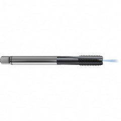 Guhring - M10x1.50 Metric 3 Flute 6HX Bottoming Spiral Flute Tap - High Speed Steel, TiCN Finish, 100mm OAL, Right Hand Flute, Right Hand Thread, D5/D6, Series 4165 - Exact Industrial Supply