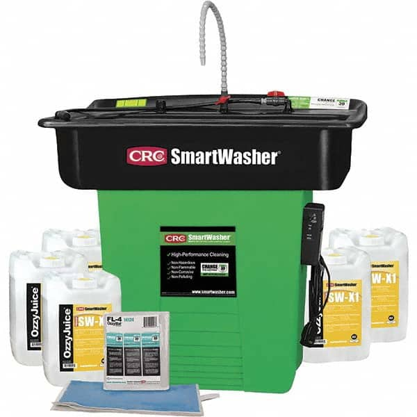 CRC - 25 Gal Free Standing Water-Based Mobile Parts Washer Kit - Benchmark Tooling