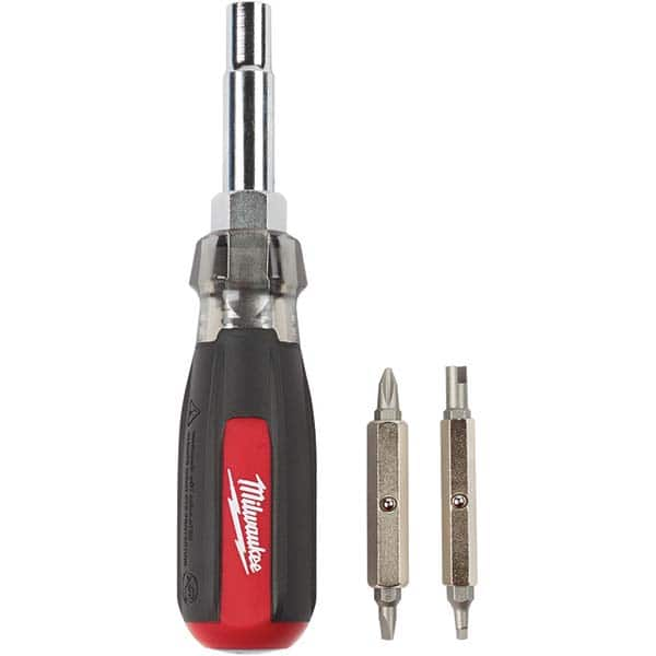 Milwaukee Tool - Bit Screwdrivers Type: Multi-Bit Screwdriver Tip Type: Phillips ; Square; Slotted - Benchmark Tooling