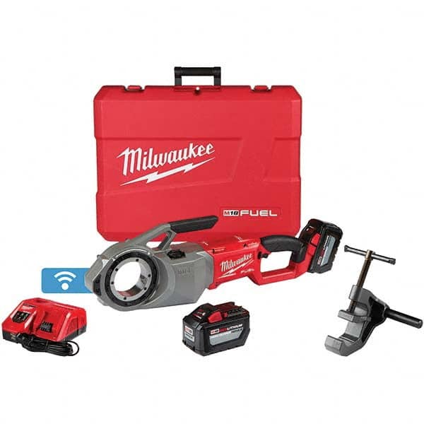 Milwaukee Tool - Power Pipe Threaders Type: Cordless Pipe Threader Voltage: 18 - Benchmark Tooling