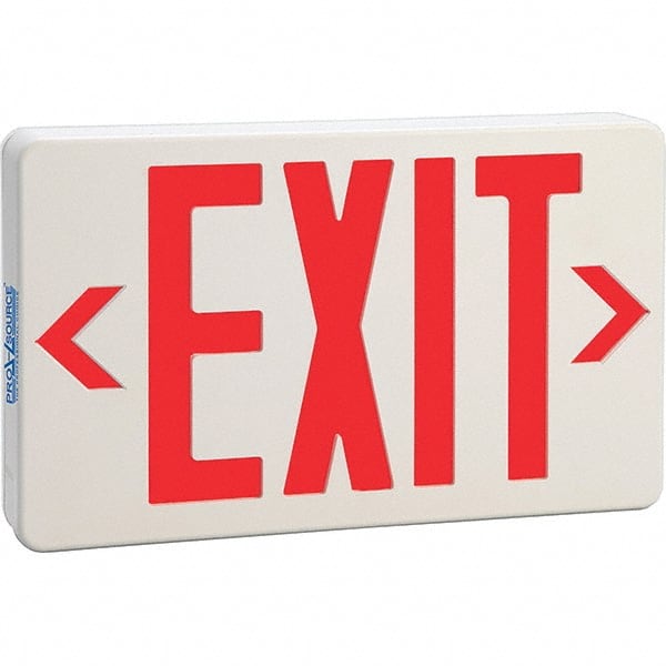 PRO-SOURCE - Illuminated Exit Signs Number of Faces: 2 Letter Color: Red - Benchmark Tooling