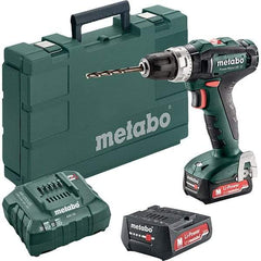 Metabo - 12 Volt 3/8" Keyless Chuck Cordless Hammer Drill - 0 to 21,000 BPM, 0 to 360 & 1,400 RPM, Reversible - Benchmark Tooling
