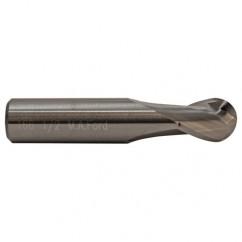 3.5mm TuffCut GP Stub Length 2 Fl Ball Nose Center Cutting End Mill - Benchmark Tooling