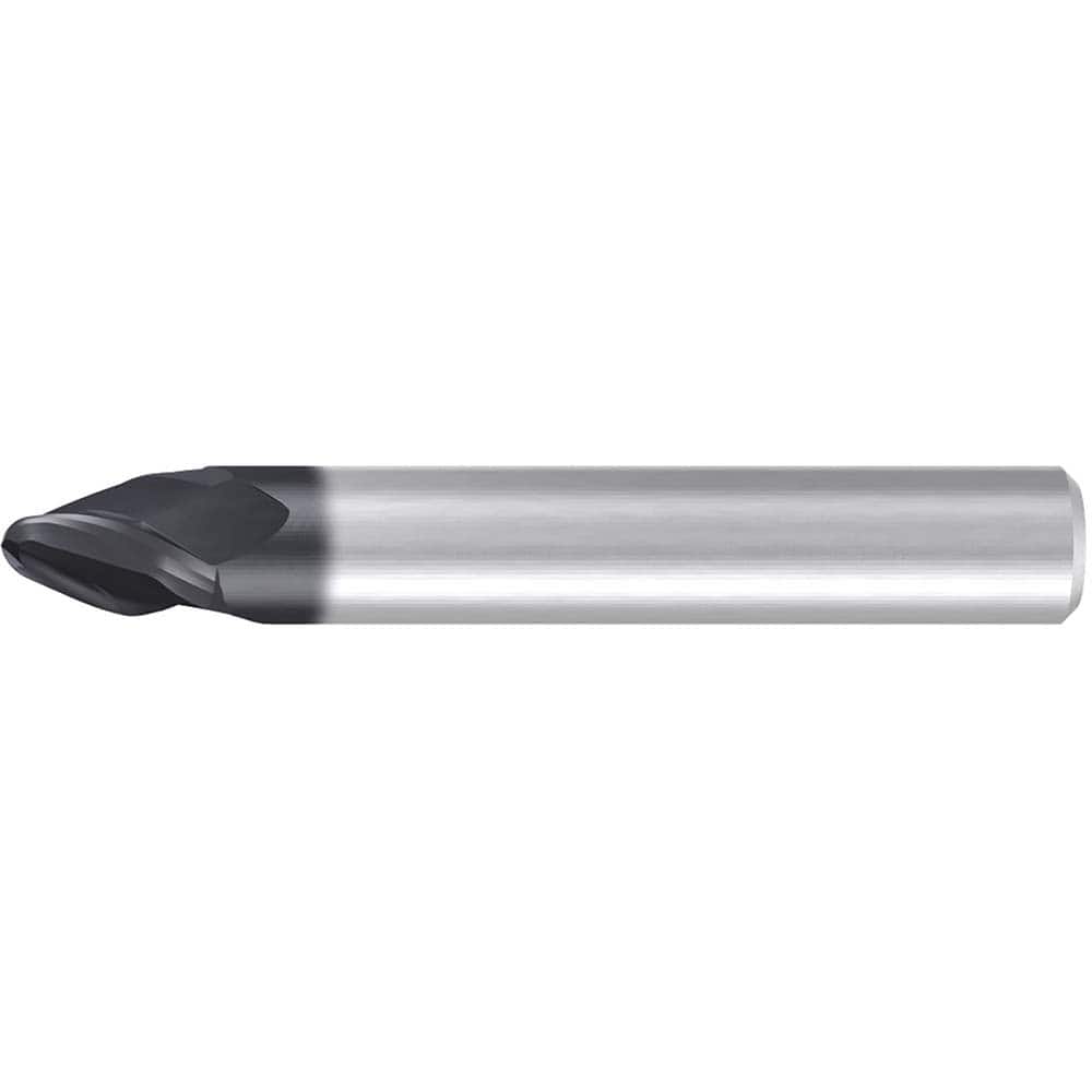 Emuge - Barrel Cutter End Mills; End Type: Circle Segment Taper-Form A ; Material: Solid Carbide ; Taper Angle Per Side: 17.50 ; Small End Diameter (mm): 3.00 ; Shank Diameter (mm): 6.0000 ; Length of Cut (mm): 4.0000 - Exact Industrial Supply
